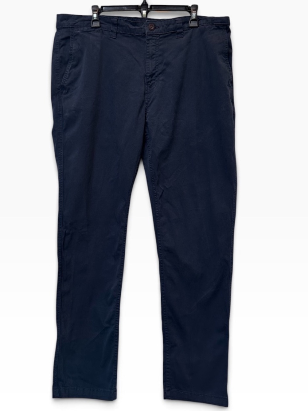 George Men's Slim Straight Chino Pants Navy Blue Size 38x32